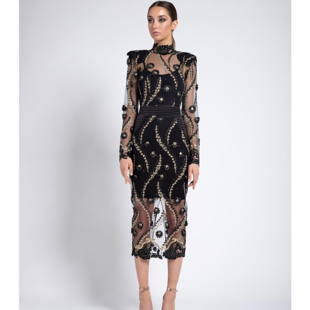 ZHIVAGO Raise Your Hand Embellished Midi Dress Size 12